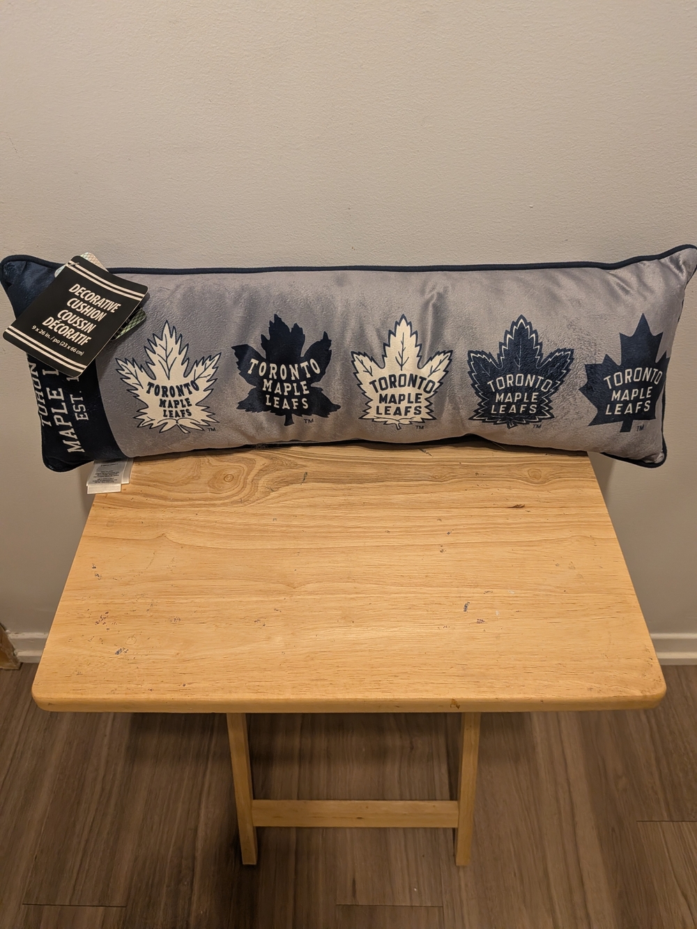 NHL Toronto Maple Leafs Lumbar Pillow - Gray and Navy